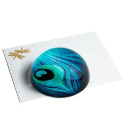 The Met Store Office*Louis C. Tiffany Peacock Feather Paperweight