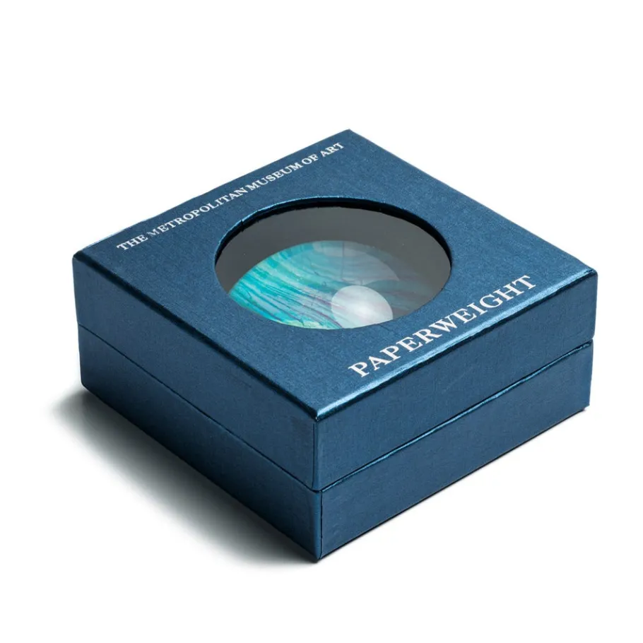 The Met Store Office*Louis C. Tiffany Peacock Feather Paperweight