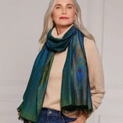 The Met Store Scarves & Wraps*Louis C. Tiffany Peacock Feather Wool-Blend Shawl