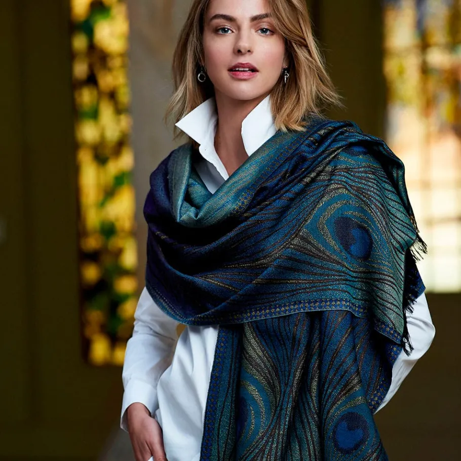 The Met Store Scarves & Wraps*Louis C. Tiffany Peacock Feather Wool-Blend Shawl