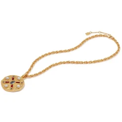 The Met Store Necklaces*Medieval Stone Medallion Pendant Necklace