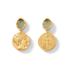 The Met Store Earrings*Mediterranean Coin Drop Earrings