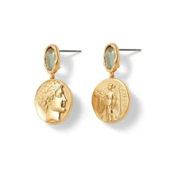 The Met Store Earrings*Mediterranean Coin Drop Earrings