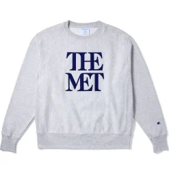 The Met Store Clothing*Met Logo Appliquéd Unisex Champion® Sweatshirt