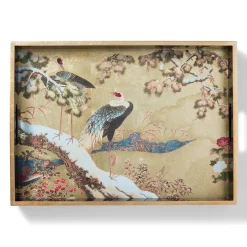 The Met Store Tableware|Decorative Accents*Momoyama Cranes and Flowers Lacquer Tray