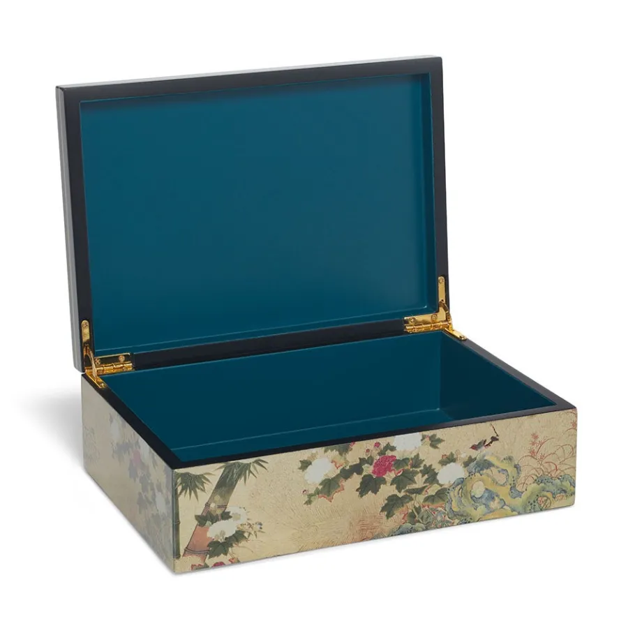 The Met Store Decorative Accents*Momoyama Cranes and Flowers Lacquer Box