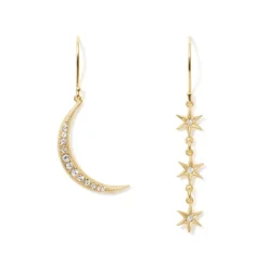 The Met Store Earrings*Moon and Stars Drop Earrings