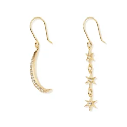 The Met Store Earrings*Moon and Stars Drop Earrings