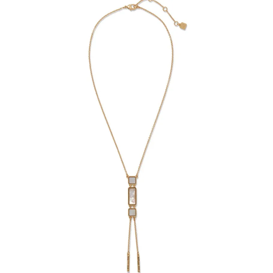 The Met Store Necklaces*Mother-of-Pearl Tile Double Lariat Necklace