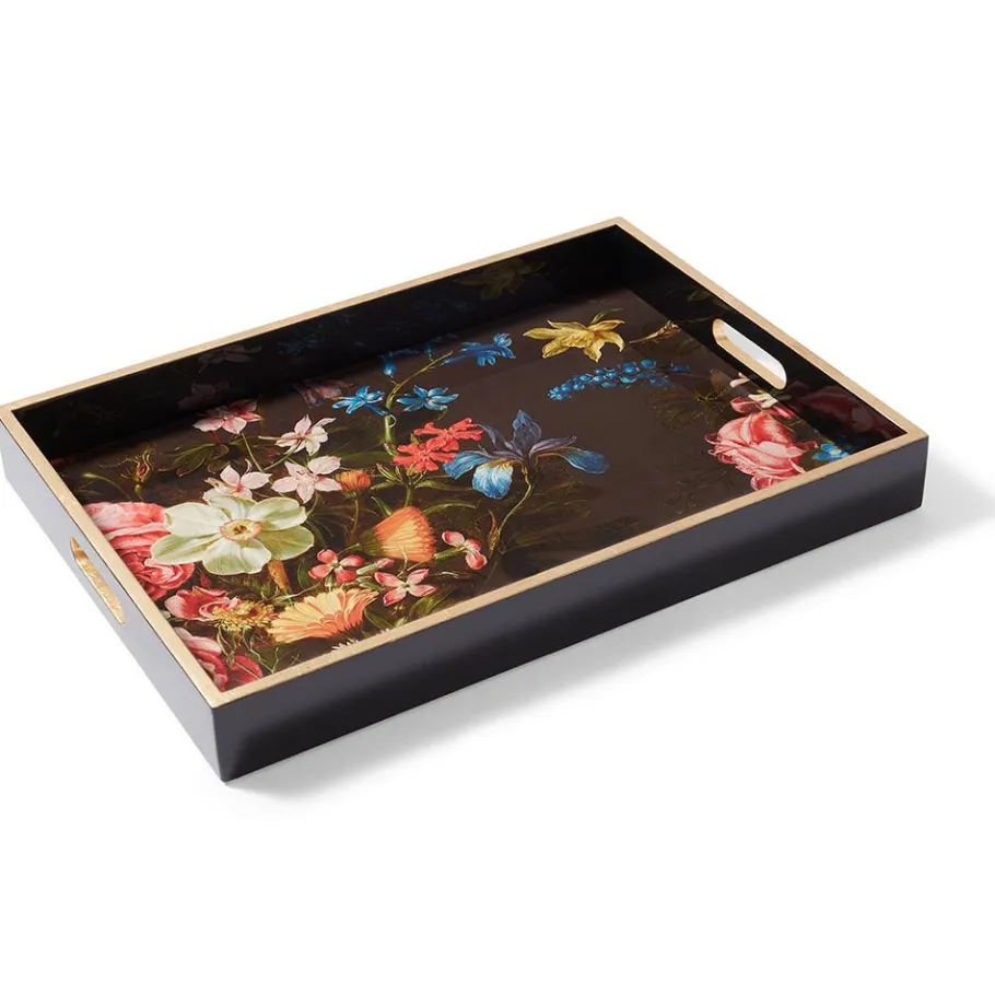 The Met Store Tableware|Decorative Accents*Peeters Bouquet of Flowers Lacquer Tray