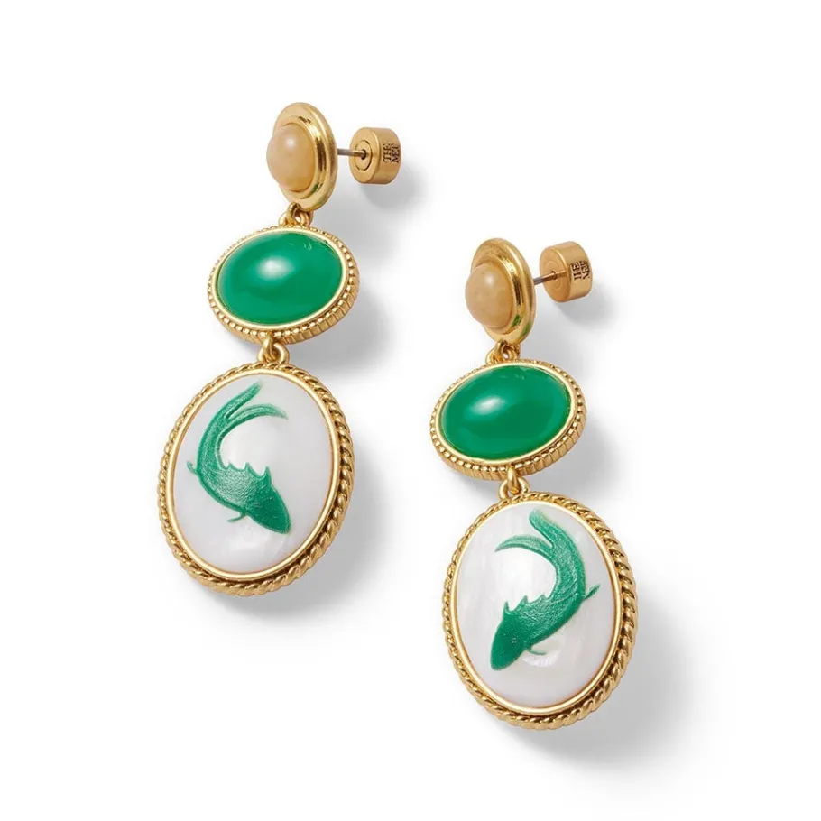 The Met Store Earrings*Qing Bottle Fish Cameo Drop Earrings
