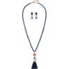 The Met Store Jewelry Sets*Qing Bottle Lariat Necklace and Floral Drop Earrings Set