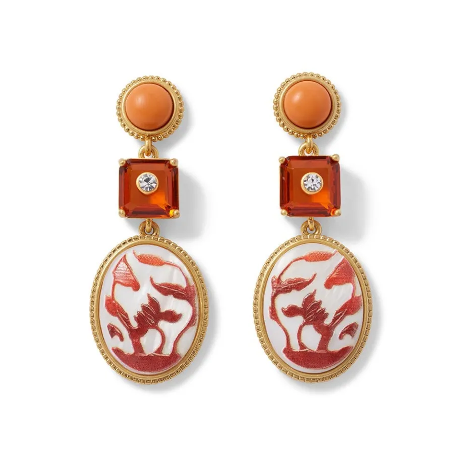 The Met Store Earrings*Qing Bottle Lotus Pond Drop Earrings