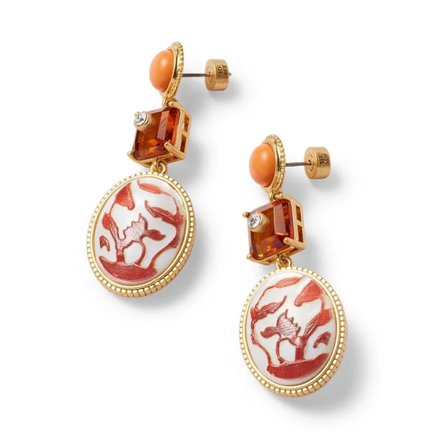 The Met Store Earrings*Qing Bottle Lotus Pond Drop Earrings