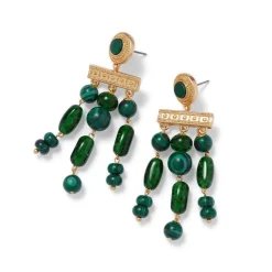 The Met Store Earrings*Roman Malachite Chandelier Earrings
