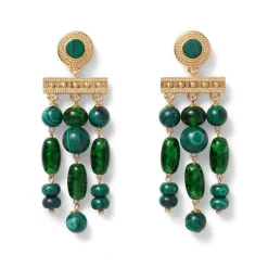 The Met Store Jewelry Sets*Roman Malachite Statement Necklace and Chandelier Earrings Set