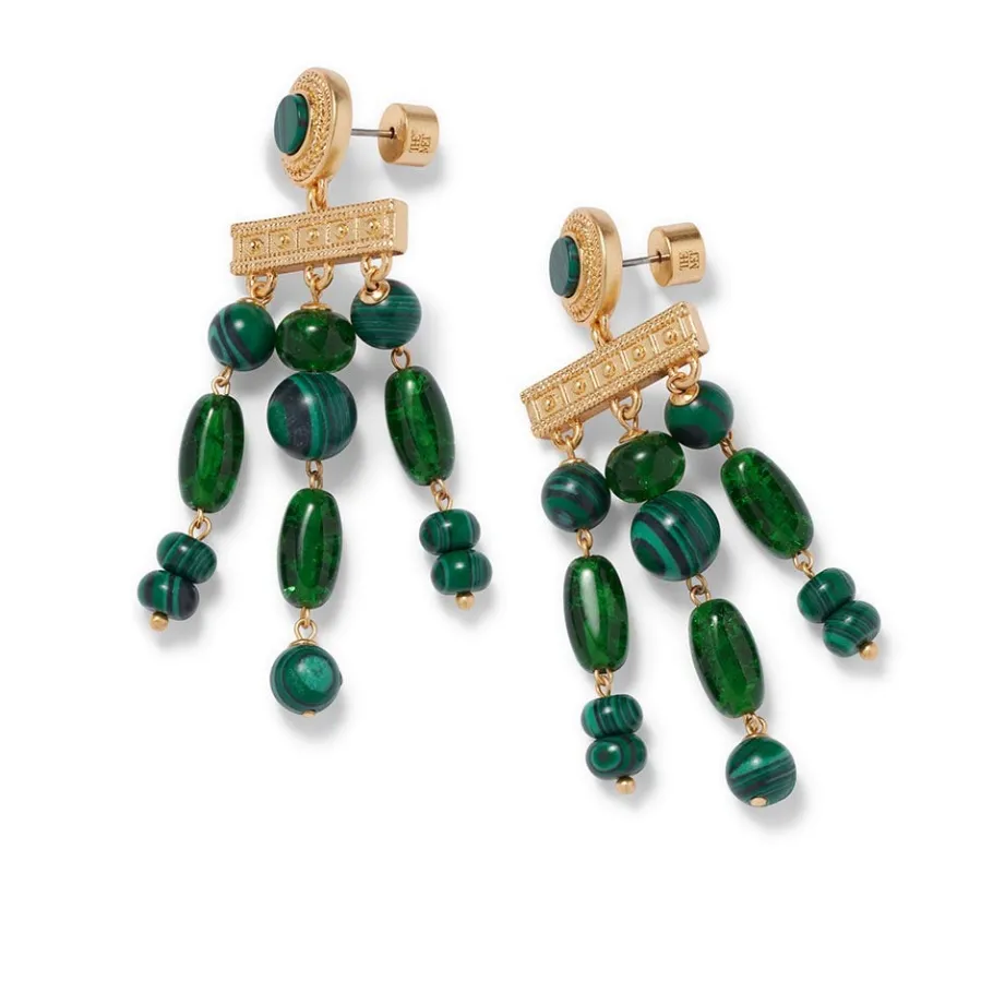 The Met Store Jewelry Sets*Roman Malachite Statement Necklace and Chandelier Earrings Set