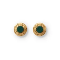 The Met Store Earrings*Roman Malachite Stud Earrings