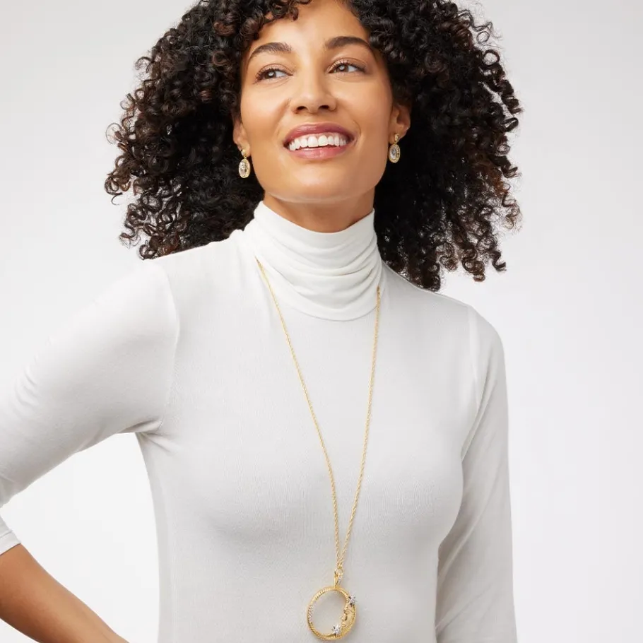 The Met Store Jewelry Sets*Spanish Day and Night Magnifier Pendant Necklace and Moon Drop Earrings Set