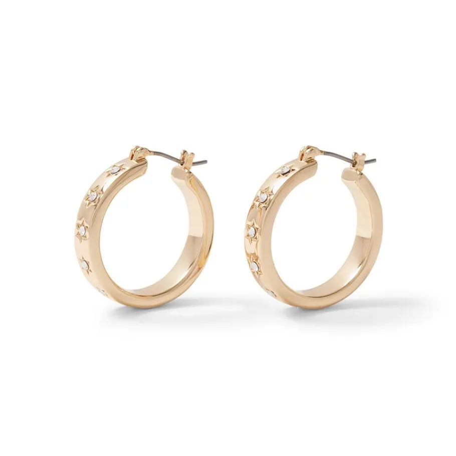 The Met Store Earrings*Star Hoop Earrings