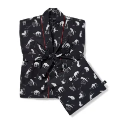 The Met Store Clothing*Steinlen Cats Unisex Cotton Robe