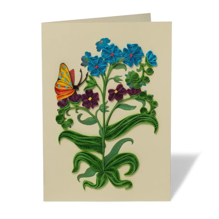 The Met Store Notecards & Correspondence*The Met Cloisters Garden Forget-Me-Not Quilled Card