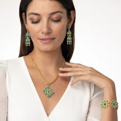 The Met Store Earrings*Tibetan Mandala Fringe Drop Earrings