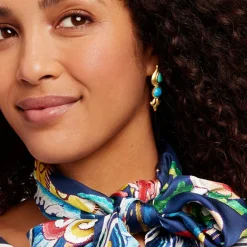 The Met Store Earrings*Tibetan Turquoise Drop Earrings