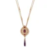 The Met Store Necklaces*Turkish Amethyst Long Pendant Necklace