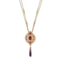 The Met Store Necklaces*Turkish Amethyst Long Pendant Necklace