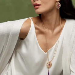 The Met Store Necklaces*Turkish Amethyst Long Pendant Necklace