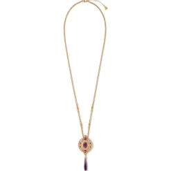 The Met Store Jewelry Sets*Turkish Amethyst Long Pendant Necklace and Statement Earrings Set