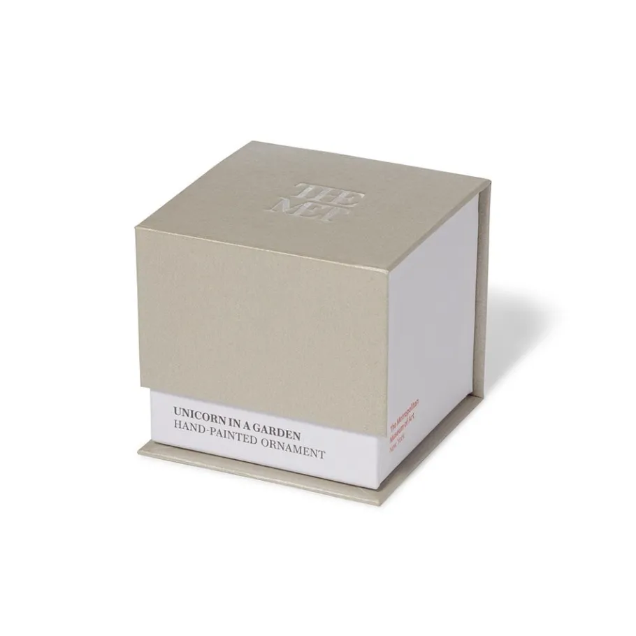 The Met Store Ornaments*Unicorn in a Garden Hand-Painted Glass Ornament