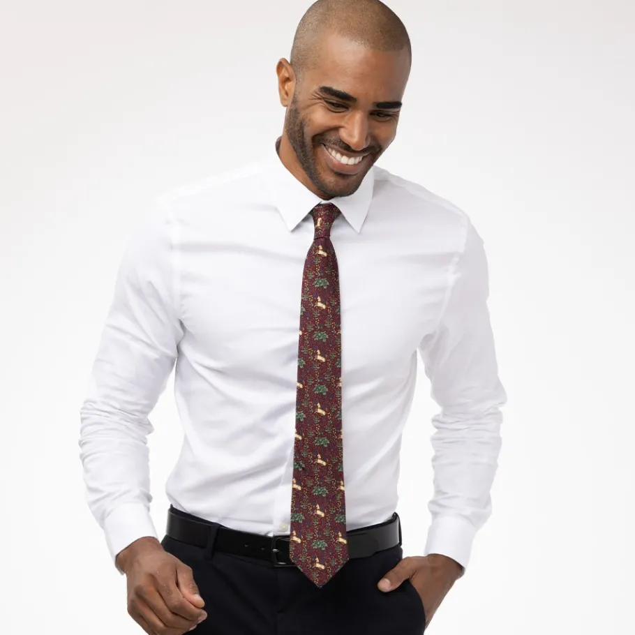 The Met Store Small Accessories*Unicorn in a Garden Silk Necktie