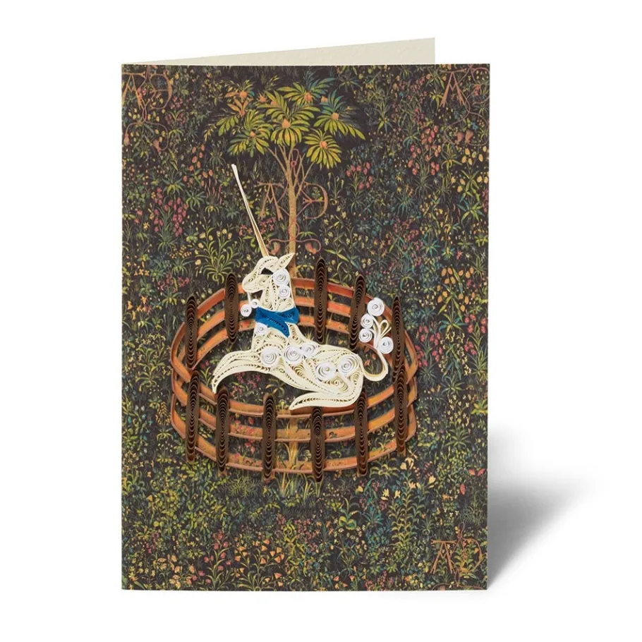The Met Store Notecards & Correspondence*Unicorn Quilled Card