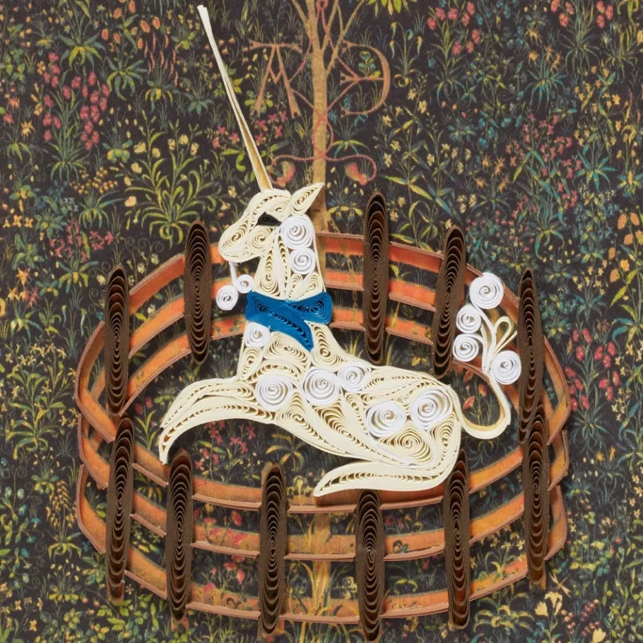 The Met Store Notecards & Correspondence*Unicorn Quilled Card