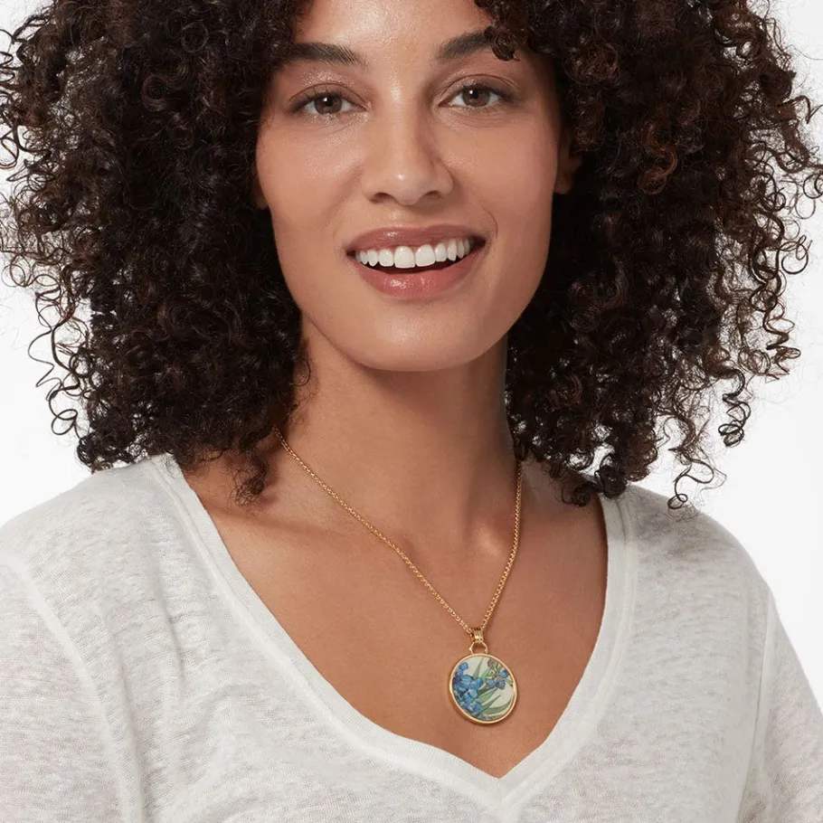 The Met Store Necklaces*Van Gogh Irises Enamel Pendant Necklace