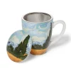 The Met Store Tableware*Van Gogh Wheat Field with Cypresses Covered Mug with Tea Infuser