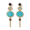 The Met Store Earrings*Wedjat Eye Scarab Drop Earrings