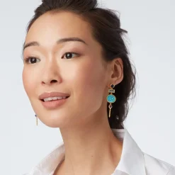 The Met Store Earrings*Wedjat Eye Scarab Drop Earrings