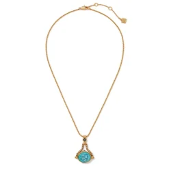 The Met Store Necklaces*Wedjat Eye Scarab Spinning Pendant Necklace