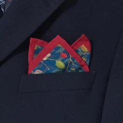 The Met Store Small Accessories*William Morris Pomegranate Cotton-and-Silk Pocket Square