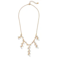 The Met Store Jewelry Sets*Willow Catkins Pearl Bib Necklace and Drop Earrings Set