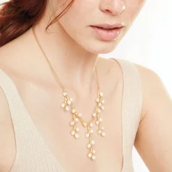 The Met Store Jewelry Sets*Willow Catkins Pearl Bib Necklace and Drop Earrings Set