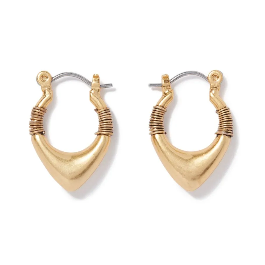 The Met Store Earrings*Wrapped Chevron Huggie Earrings