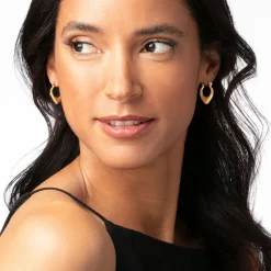 The Met Store Earrings*Wrapped Chevron Huggie Earrings